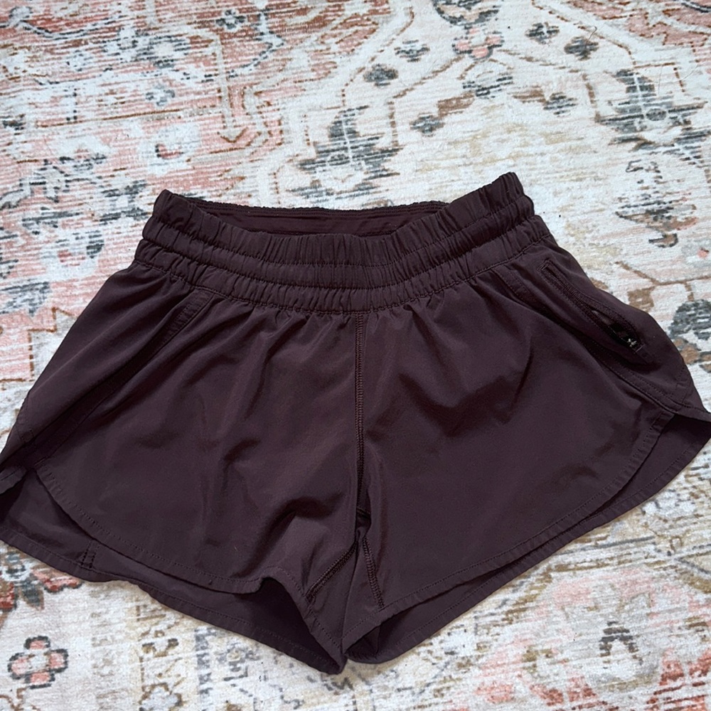 Lululemon High Rise Tracker Shorts 4 inch Purple